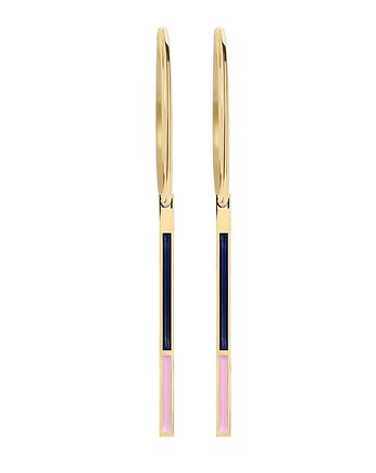 Kolczyki pozłacane: ModernDeco no.2 blue&pink, Diuczko Jewellery