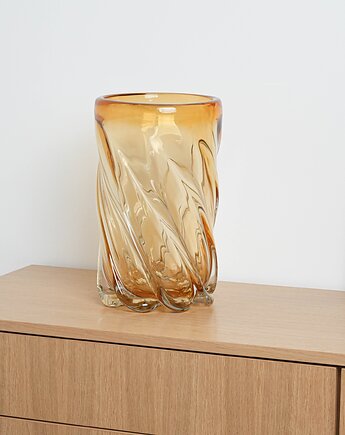 Wazon ze szkła artystycznego, włoski design, lata 60, produkcja: Włochy, Przetwory design