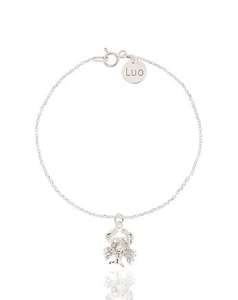 Bransoletka srebrna ze znakiem zodiaku Rak, LUO