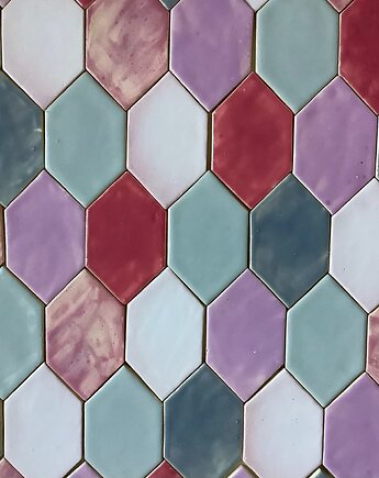 Ręcznie robione kafelki "Róże i szarość", Ceramystiq