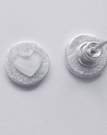 Kolczyki srebrne SERDUSZKO, Katarzyna Kaminska ART