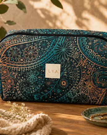 Kosmetyczka kuferek duża saszetka wodoodporna etui organizer mehndi, Uszyciuch