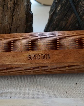 Etui na okulary z drewna Super Tata, iziartwear