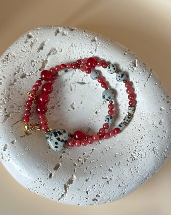 Choker z granatu i jaspisu dalmatyńskiego, Messme