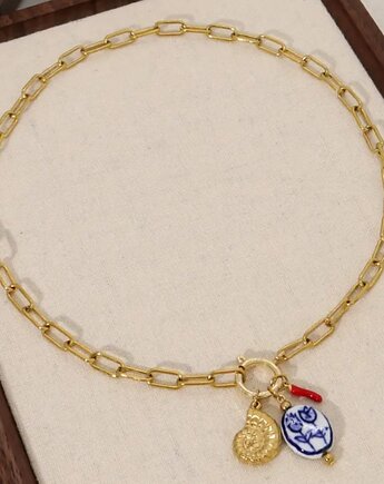 Naszyjnik z zawieszkami charms, Czaki Bransoletki