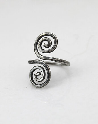 Pierścionek Zawijasy - rozm. S - srebrny, Caltha