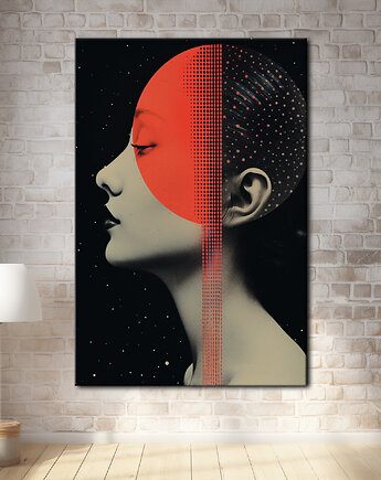 Pył księżycowy - Plakat - Druk - Kolaż, Abstrakcja, Surrealizm, Loft #3, Black Sapphire Art