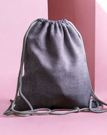 Szary workoplecak XL plecionka, raspberi