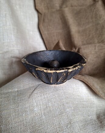 Miseczka na kadzidło ceramiczna kadzielnica, Wooden Love