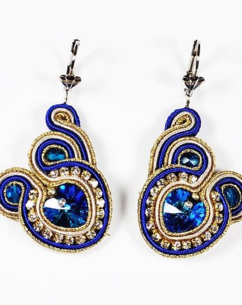 Sutaszowe kolczyki BLUE HEARTS, Sylwia Żak