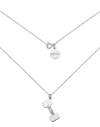 Srebrny naszyjnik ciężarek GIRL POWER, SOTHO