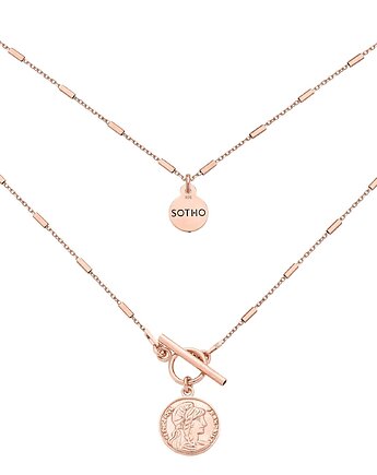 Naszyjnik z monetą z różowego złota, SOTHO