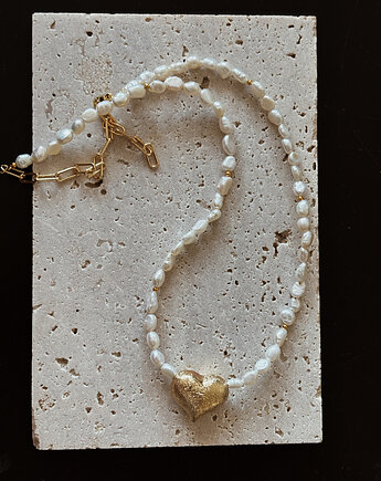 Naszyjnik z pereł naturalnych Serce, Chmolowska Jewellery