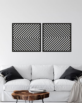 3D DEKORACYJNE PANELE GEOMETRYCZNE, MINIMALISTYCZNA DEKORACJA ŚCIENNA, CZARNY, ORNAMENTI