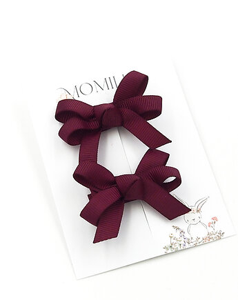Spinki do włosów kokardki Luna wine, Momilio