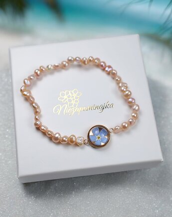 Bransoletka z prawdziwych różowych pereł, Lovely Jewellery