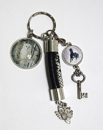 Breloczek - Sowa, koń, rzemień, yenoo