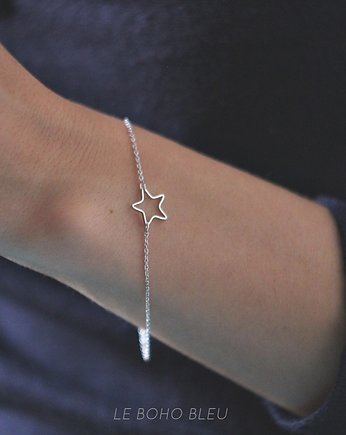 Rhodium Plated Star Bracelet, Le Boho Bleu