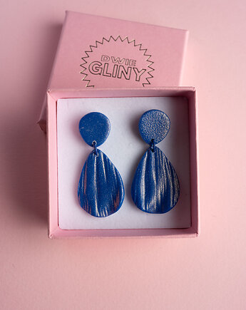 Kolczyki listki z fakturą, Dwie Gliny