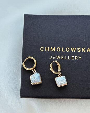 Kolczyki pozłacane Perły Naturalne, Chmolowska Jewellery