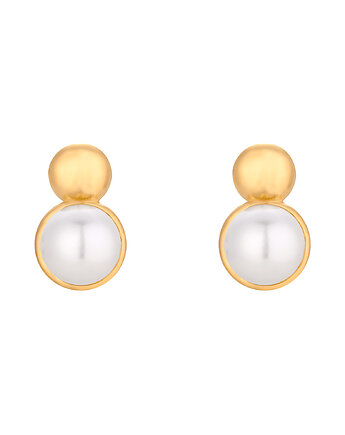 Złote kolczyki z perłami