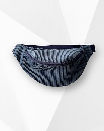 Nerka saszetka sztruksowa niebieska ciemna, Zdunetti