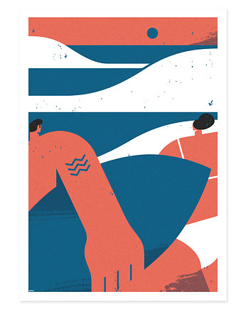 Plakat, Surferzy, surfers, surfing, Galeria EMU