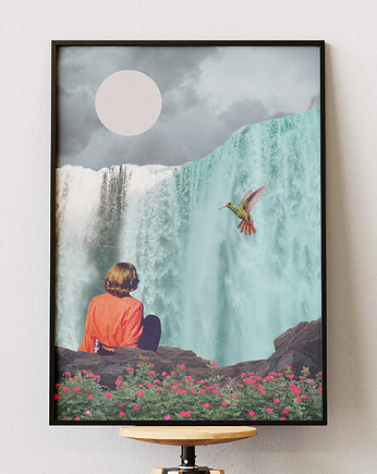 Plakat Wodospad - Kolaż Fine Art, DAPIDOKA