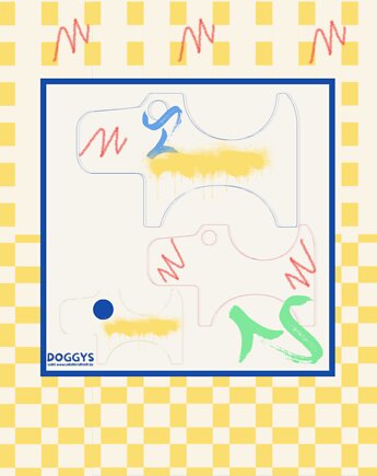 Doggy - kolorowanka , malowanka na płótnie , ZAKROPKUJ , ZAKRESKUJ , ..., LABORATORYART