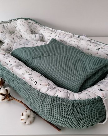 Kokon niemowlęcy - wyjmowany materac, kokon w króliczki, Enitka Sweet Baby Room