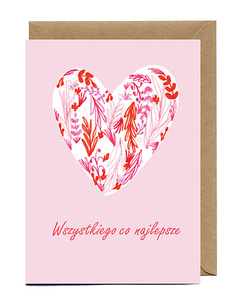 Kartka urodzinowa Serduszko, JuliArt