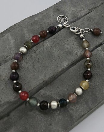 Agat turmalinowy - bransoletka, RayOfArt