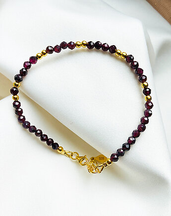 Bransoletka GRANAT, bizuteria z kamieni granatów, Anemon Atelier