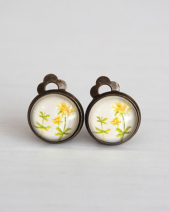 Klipsy - Wiesiołek - antyczny brąz, małe, yenoo