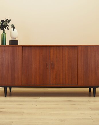 Sideboard tekowy, duński design, lata 70, produkcja: Dania, Przetwory design