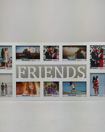 Multirama ramka na zdjęcia z napisem  Friends 10 zdjęć 10x10 15x10, Wajdrew