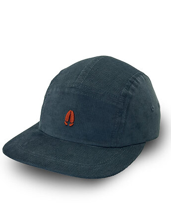 AGAMA 5 panel cap - niebieska bawełniana czapka z daszkiem, OSOBY - Prezent dla Chłopaka