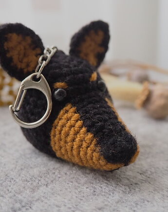 DOBERMAN - brelok, zawieszka do torby, plecaka, kluczy, wernika