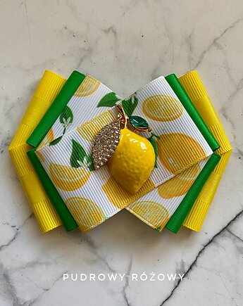 Brosza z Cytryną Kolekcja Limitowana  FRUIT Nowość, Pudrowy Różowy