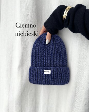 Czapka Lily 100% wełna *ciemnoniebieski*, GANGSTA KNIT