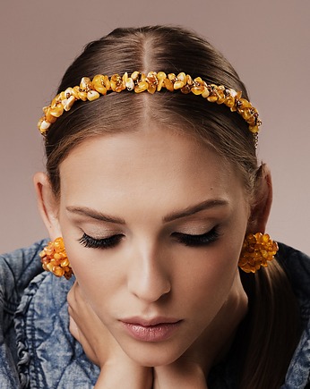 Opaska Amber Echo Golden, Republika jewelry