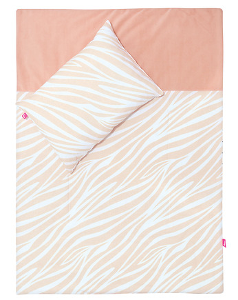 Zestaw przedszkolaka kocyk/kołderka z podusią Łososiowa zebra, Motherhood