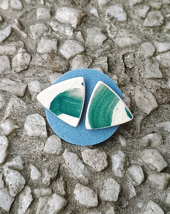 Kolczyki ceramiczne Włocławek, biżuteria z talerzy