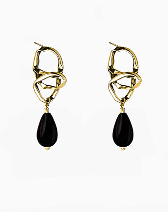 Kolczyki Crush Onyks Gold, maksi.miuk Jewelry