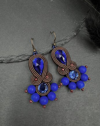 Kolczyki czekolada z borówką, Biżuteria Beatrice