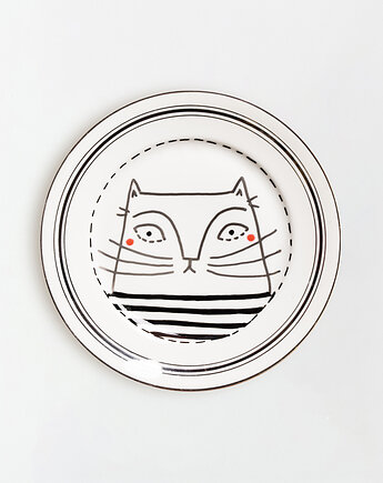 Talerz na ścianę - kot w paski, EMPE artstudio
