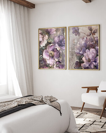 Zestaw plakatów - Kwiaty w pastelach (set161), raspberryEM