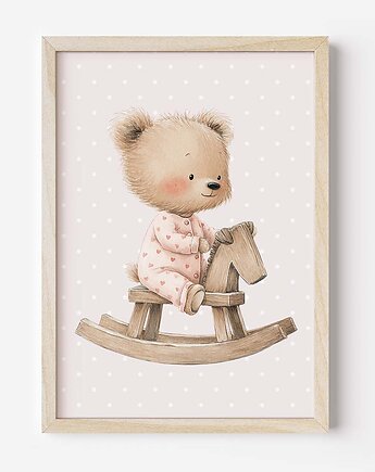 Plakat Na Ścianę Dla Dziewczynki Różowe misie nr. 5, Dekoracjan