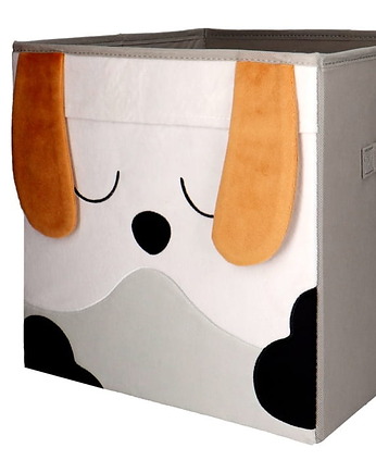 Kosz pojemnik tekstylny składany pudełko na zabawki pies do regału Kallax, OSOBY - Prezent dla dwulatka