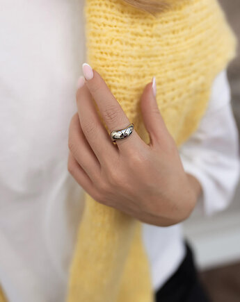 Srebrny pierścionek ze stali chirurgicznej premium Paraiso, Paraiso